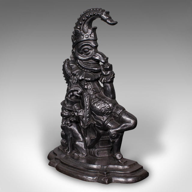 Victorian Antique Mr Punch Doorstop, English, Cast Iron, Figural Door Keeper, Victorian For Sale - Image 3 of 10