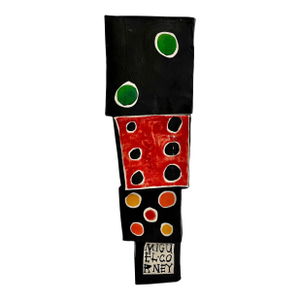 Large Post Modern "Stacked Dice Vase" Art Sculpture by Artist Michael Corney