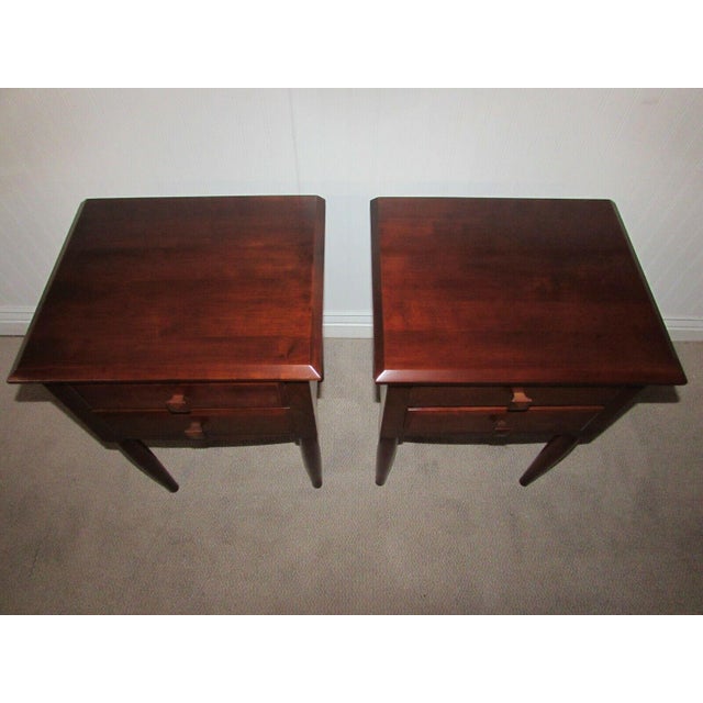 Ethan Allen Nightstands, Two Drawer End Tables, 155306 A Pair Chairish
