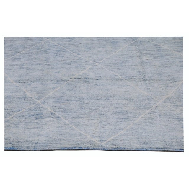 Shabby Chic Moroccan Hand Knotted Beni Ourain Rug With Soft Texture,5'8"x7'10" For Sale - Image 3 of 5