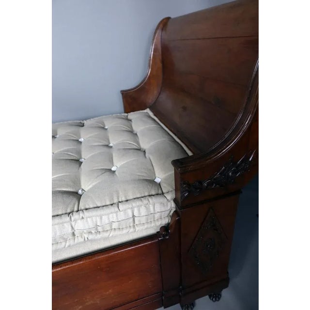 Vintage Wooden Bed with Floral Decorations For Sale - Image 11 of 12
