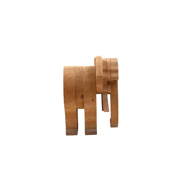 Brown Bottega Michelangeli, Elephant Wood Sculpture, Orvieto Italy 1970s For Sale - Image 8 of 17