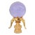 Crystal Ball Lamp Finial - Lilac For Sale