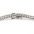 Metal Ladies 18k White Gold 5.84ct Princess Cut Diamond Tennis Bracelet For Sale - Image 7 of 8