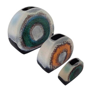 West German Pottery Polar Vases from Dümler & Breiden, 1970s, Set of 3 For Sale