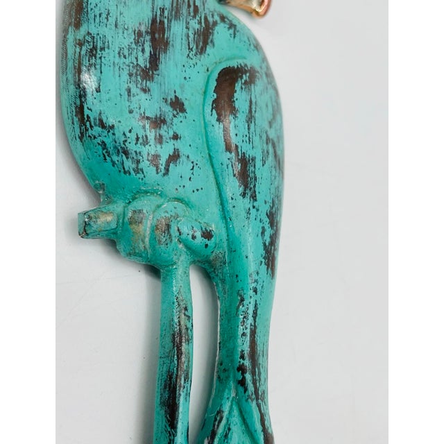 1980s Rare Emilia Castillo Taxco Parrot Silverplate & Verdigris Serving Utensils For Sale - Image 15 of 18