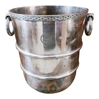 1913 Silver Champagne Bucket From a Hudson Navigation Company Steamship For Sale
