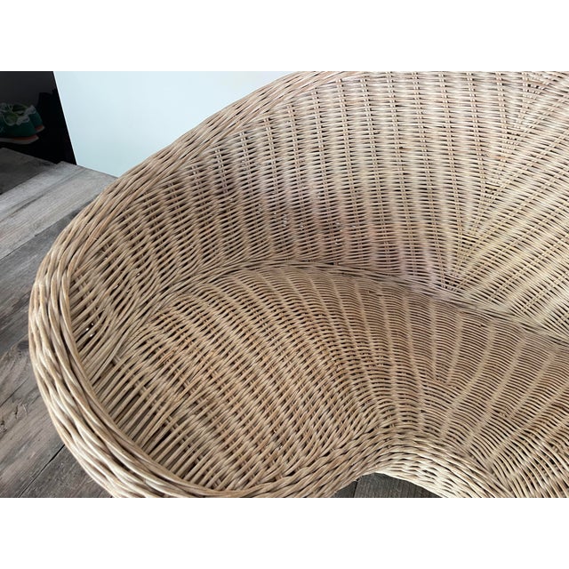 Lotus Meditation Chair in Wicker, 2000s For Sale - Image 3 of 10