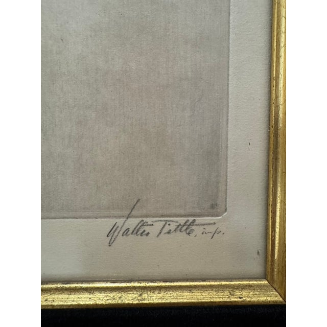 1940s Walter Tittle Signed Portrait Print Framed For Sale In Atlanta - Image 6 of 7