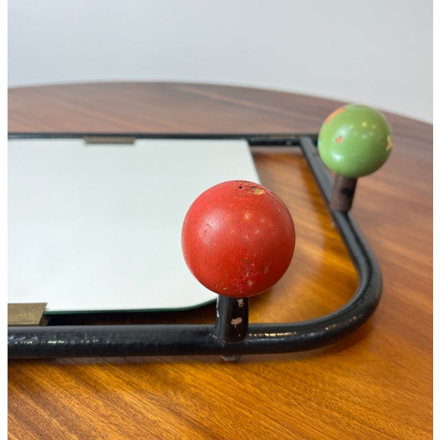 Wall Coat Rack with Mirror by Roger Féraud, France, 1950s For Sale - Image 11 of 18
