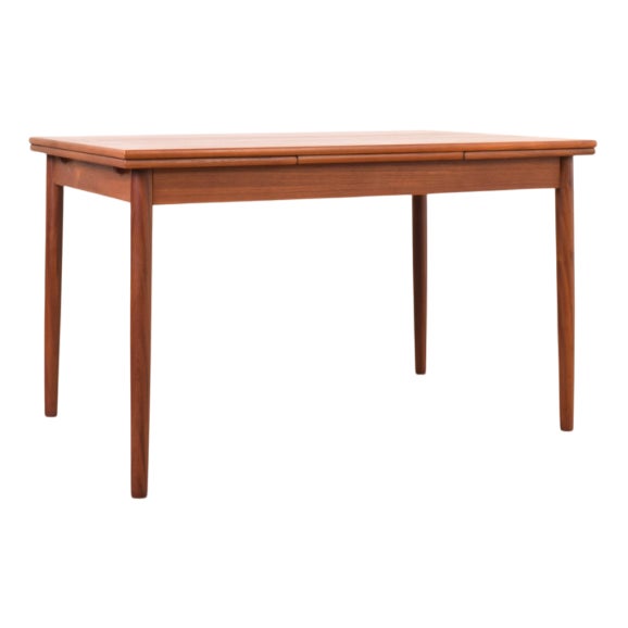 Mid-Century Modern Danish Extendable Dining Table in Teak, 1960s For Sale