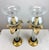 Frederick Cooper Vintage Hollywood Regency Coastal Brass Palm Hurricane Shade Frederick Cooper Style Table Lamps - a Pair For Sale - Image 4 of 11
