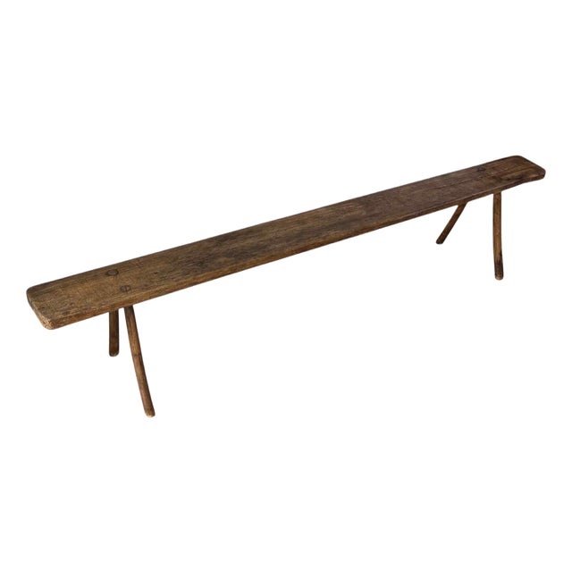 Antique French Rustic Farmhouse Bench For Sale