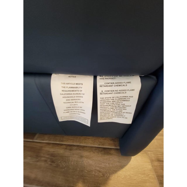 Stressless Mary Sofa & Loveseat — Blue Paloma Leather For Sale - Image 17 of 18