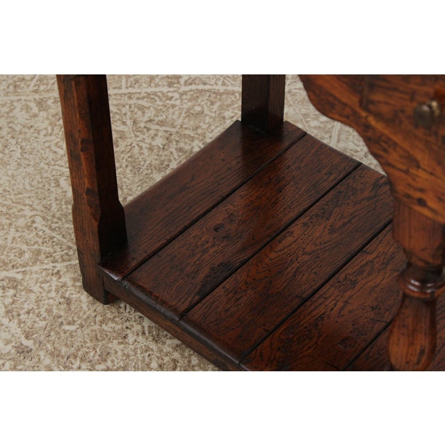 English Country Style Oak 5 Drawer 2 Tier Server For Sale - Image 14 of 16
