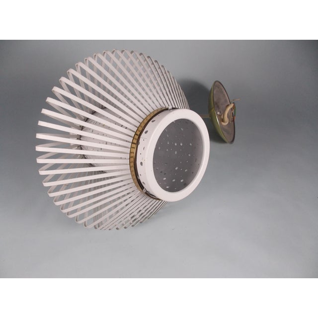 Metal Mid-Century Modernist Hanging Light Attributed to Ernest IGL For Sale - Image 7 of 9