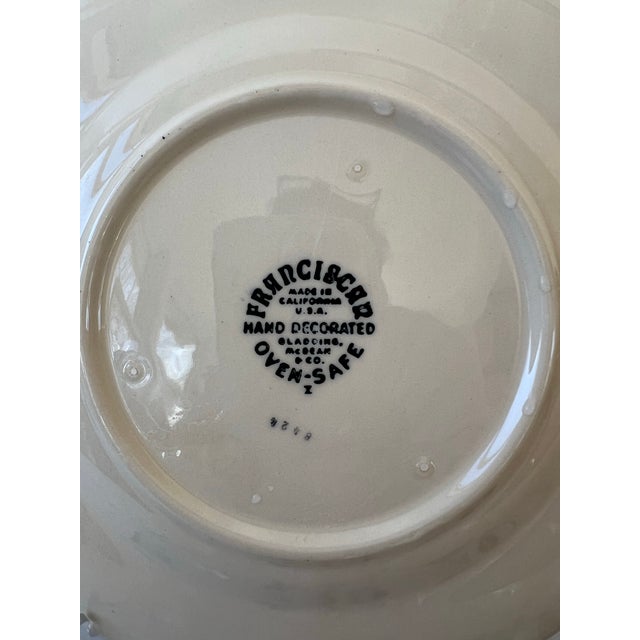 Mid 20th Century Franciscan Desert Rose Earthenware Salad Plate Set - 12 Plates For Sale - Image 5 of 6