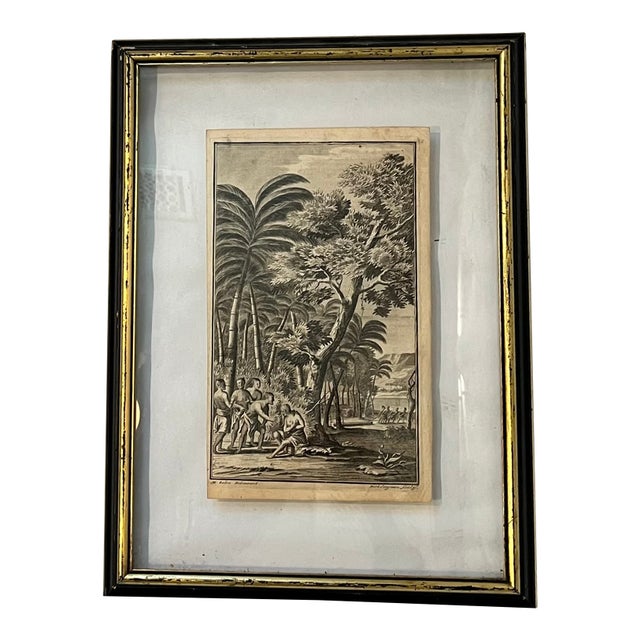 Print of Commander De Graauw From 1726 by F. Valentijn, Double Sided Glass Frame For Sale