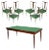 Mid-Century Italian Walnut Dining Table & 6 Chairs, Set of 7 For Sale