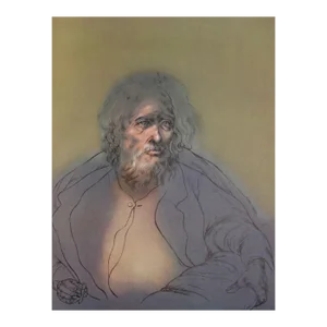Portrait III from Galeria De Arte Misrachi Portfolio, Rafael Coronel Offset Lithograph, Signed in the Plate