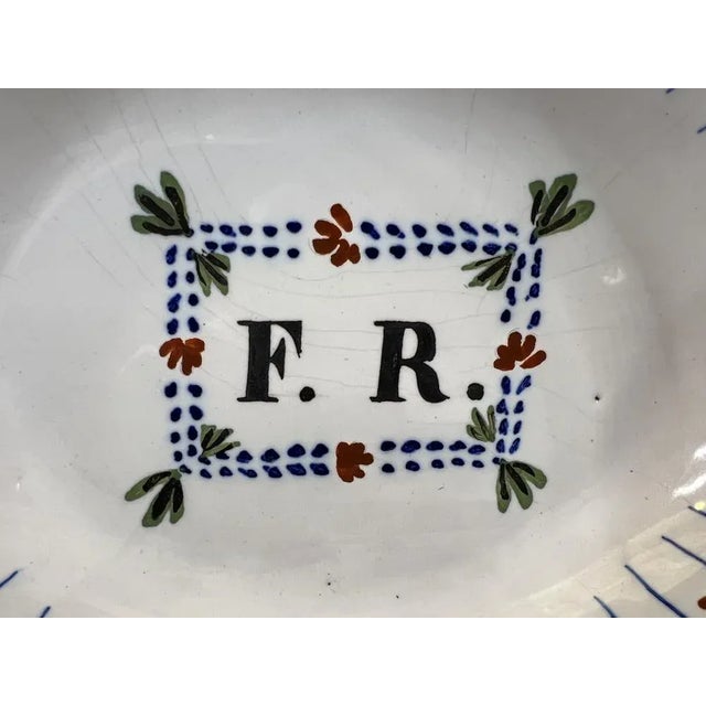 Earthenware Shaving Bowl, 1800s For Sale - Image 3 of 12