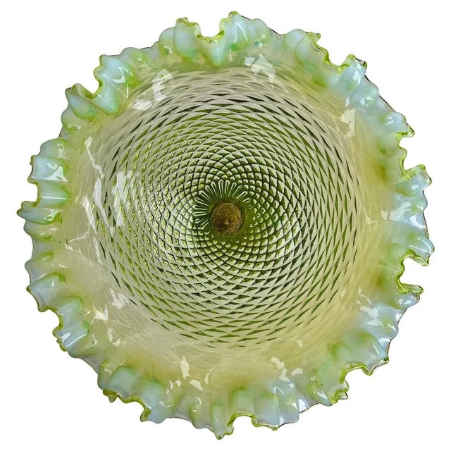 Art Nouveau Centrepiece Vase with Glass Bowl and Femine Decor, 1930s For Sale - Image 6 of 10