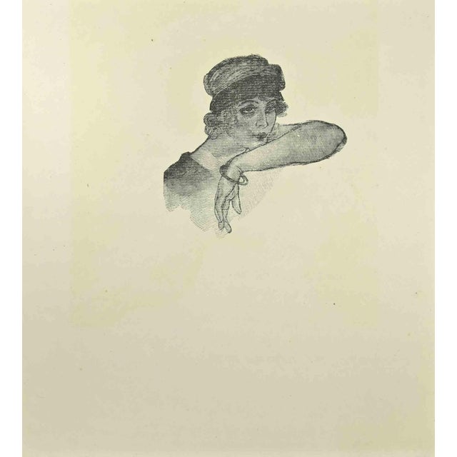 After Jean Paul Sauget, Woman, Woodcut, 1921 For Sale