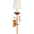 Julie Neill for Visual Comfort Signature Clementine 22" Tail Sconce in Antique Gold Leaf with Linen Shade For Sale