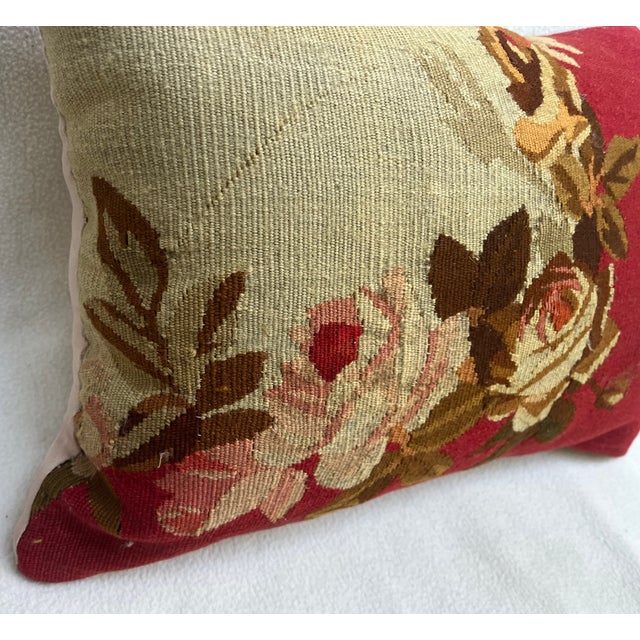 Late 19th Century Pillow With 19th Century Aubusson Tapestry For Sale - Image 5 of 6