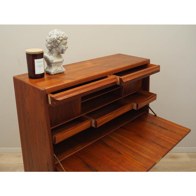 Orange Vintage Danish Teak Secretaire by Erling Torvits for Klim Møbelfabrik, 1960s For Sale - Image 8 of 15