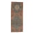 1970s Vintage Handmade Wool Cotton Terracotta Runner Rug For Sale