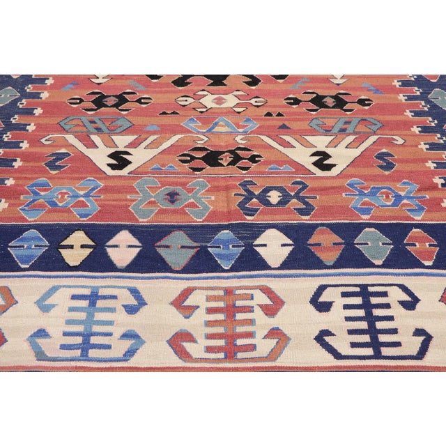 Vintage Persian Bijar Kilim Rug - 05'06 X 07'10 For Sale - Image 4 of 8