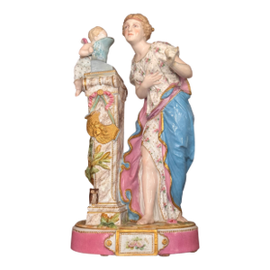 Late 19th Century French Rococo Revival Vion & Baury Porcelain Figure