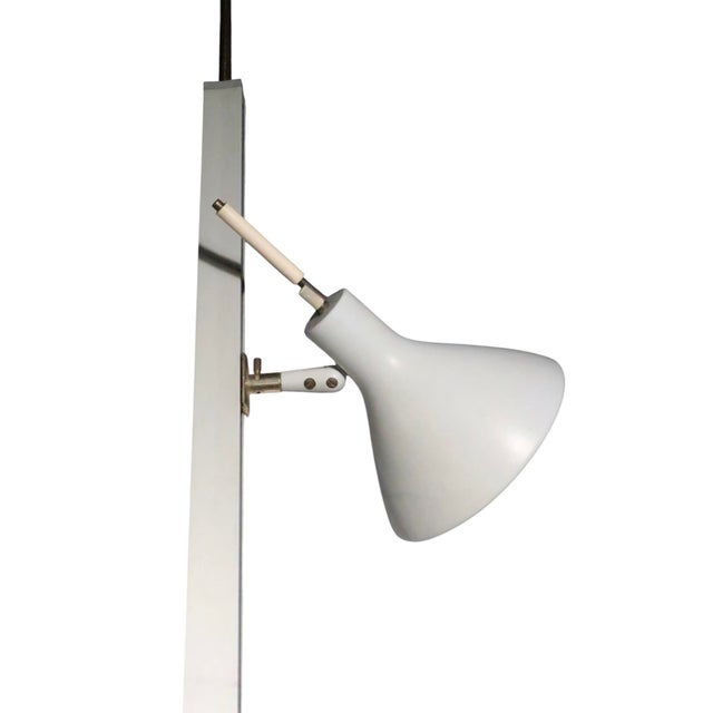 Off-white Mid 20th Century Mid Century Modern Tension Pole Floor Lamp by Thurston for Lightolier For Sale - Image 8 of 13