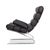 Black Set of Leather and Chrome Sinus Armchair and Ottoman from COR For Sale - Image 8 of 14