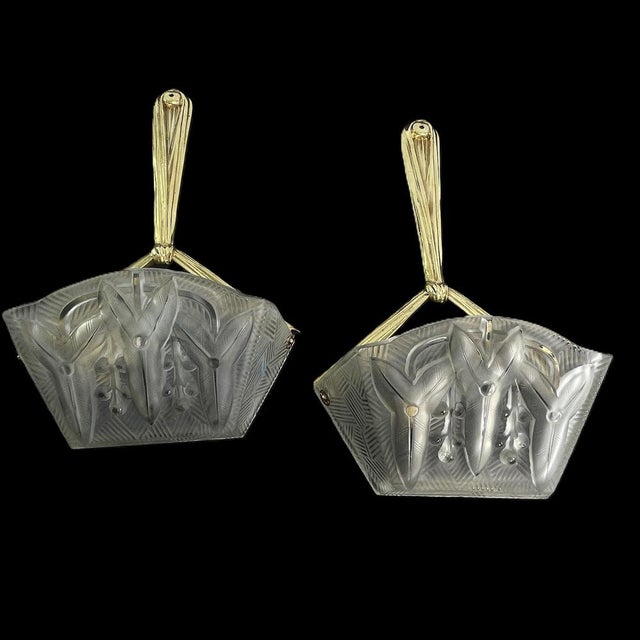 Art Deco Bronze Wall Sconces from Noverdy, 1930s, Set of 2 For Sale - Image 4 of 10