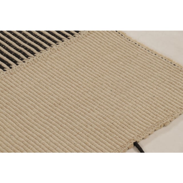 Rug & Kilim Rug & Kilim's Contemporary Rez Kilim Flatweave With Contemporary Stripe Design For Sale - Image 4 of 10