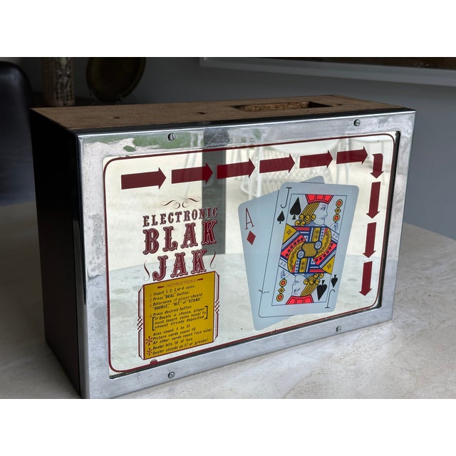 Vintage Electronic Black Jack Mirrored Game Panel For Sale - Image 10 of 12