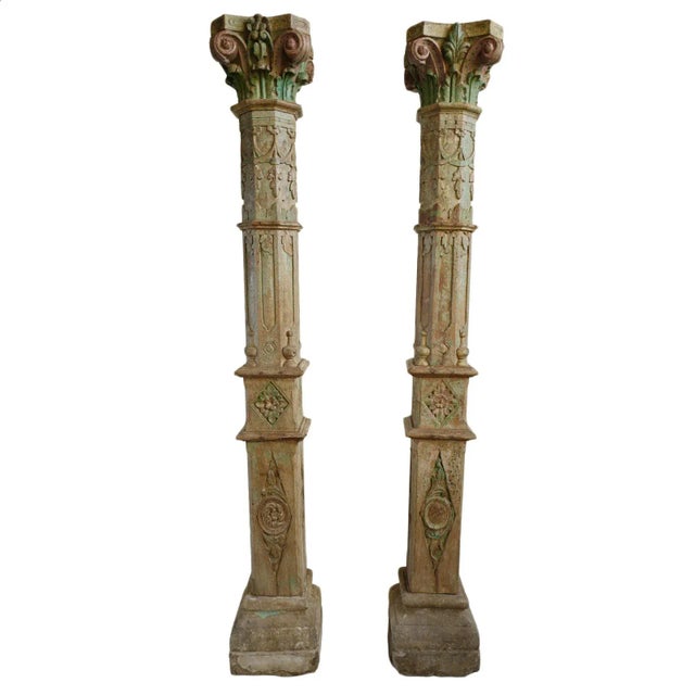 Antique Colonial India Columns - A Pair For Sale In Los Angeles - Image 6 of 6