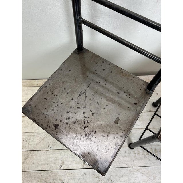 French Industrial Steel Nightstands, 1950s, Set of 2 For Sale - Image 6 of 17