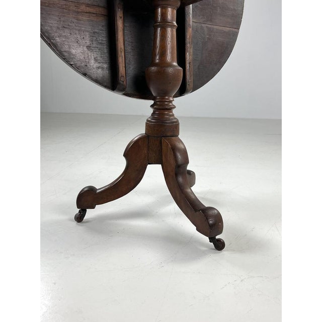 Brown Vintage Tilt Top Table For Sale - Image 8 of 12