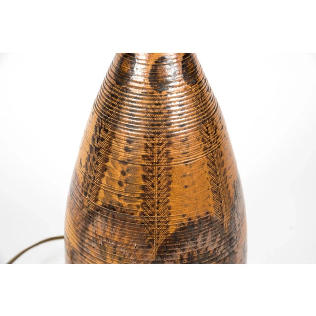 Ceramic Lamp by Jean-Jacques Courgeuille, 1970s, in Very Good conditions. Designed 1970 to 1979 European Plug (up to...