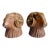 Carved Wood Rams Head Bookends by Sarreid Spain 1970s - A Pair For Sale