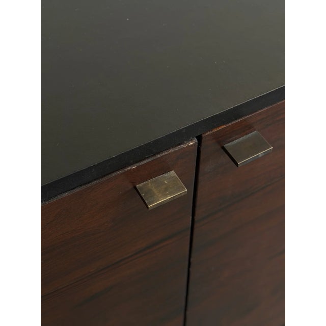 1970s Leather Wrapped Rosewood Credenza For Sale - Image 12 of 18