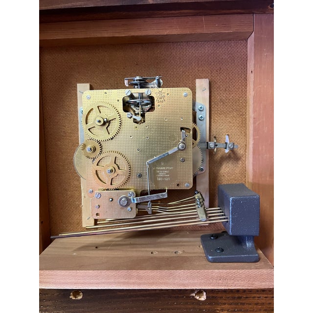 Brown Vintage Grandfather Clock With Storage For Sale - Image 8 of 9