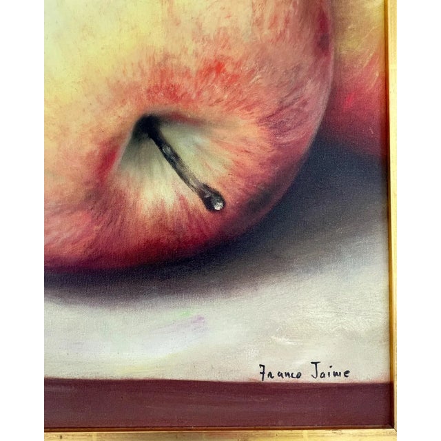 Large Ruben Franco Jaime Still Life Painting of Apples and Oranges For Sale In Philadelphia - Image 6 of 11