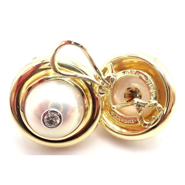 Tiffany & Co. Picasso 18k Yellow Gold Diamond Mabe Pearl Earrings Paper For Sale - Image 11 of 11