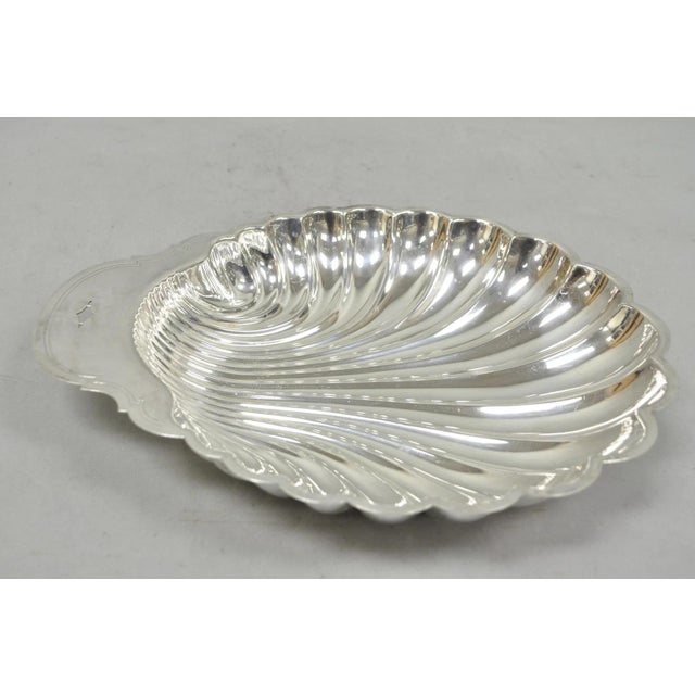 Mid 20th Century Vintage Mid Century Modern Wm Rogers Silver Plated Clam Shell Serving Dish For Sale - Image 5 of 9