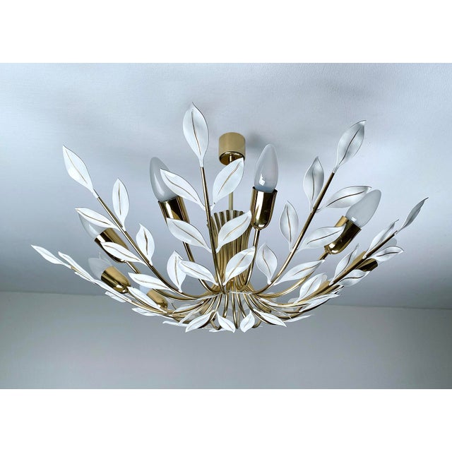 Vintage Floral Pendant Light from Vereinigte Werstaetten, 1950s For Sale - Image 13 of 18