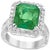 8 Carat Emerald Cut Colombian Emerald and Diamond 18 Karat Gold Ring Estate For Sale - Image 15 of 18